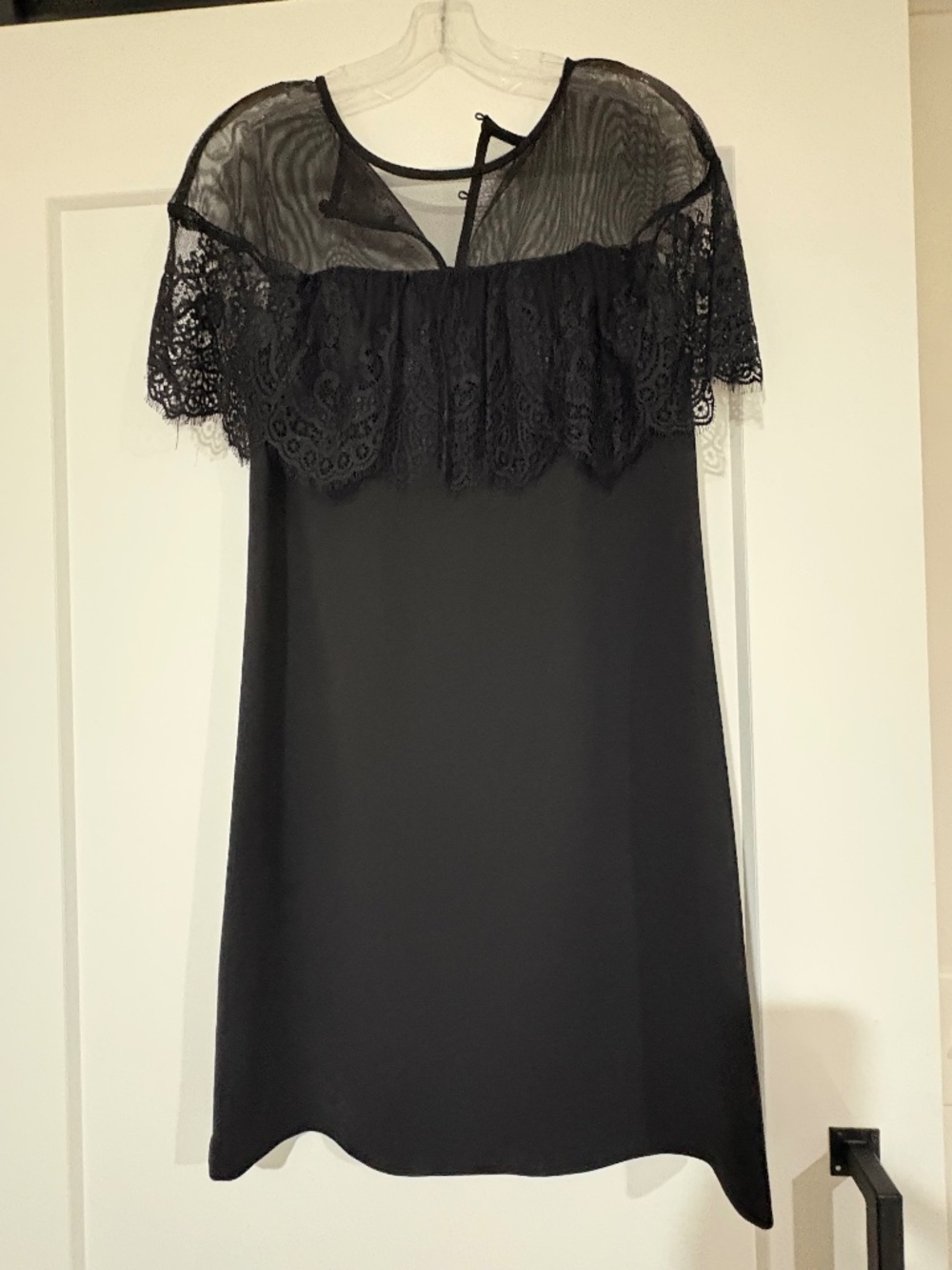 Black dress with lace top